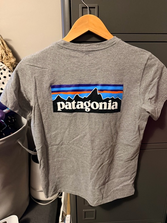 Patagonia Tops - Patagonia Women’s Graphic T-Shirt Size Small Grey Logo Tee True to Size